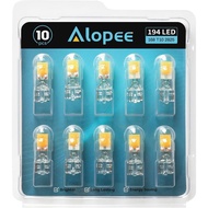 Alopee 10 Pack 194 Bulb Warm White LED 2700K Replacement for 168 194 W5W T10 Led Bulb RV Car Interio
