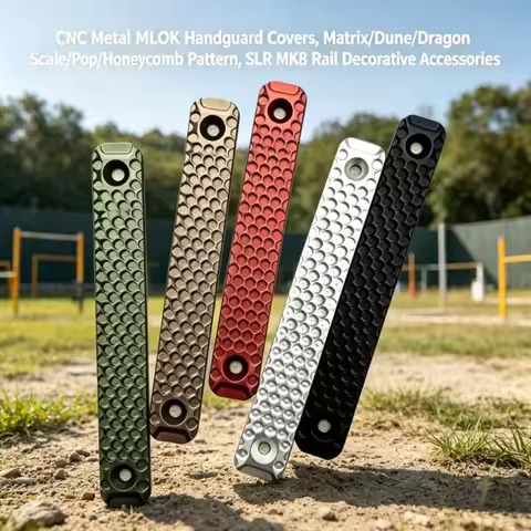 Matrix Dune Textured Dragon Scale Honeycomb CNC Alloy MLOK Handguard Covers for Outdoor Cosplay Airs