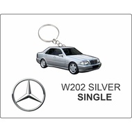 mercedes w202 silver keychain 2d