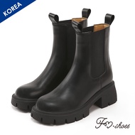 FM SHOES Thick-Soled Chelsea Boots Black