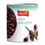 เมนู มะกอกคาลามาตาดองในน้ำมันมะกอก สไตล์กรีก 830 กรัม - Greek Style Kalamata Olives 830g Menu brand