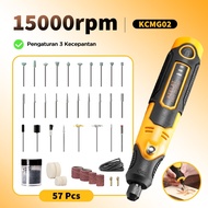 KEELAT KCMG02 Cordless Rotary Tool Bor Mini Grinder SET Alat Ukir elektrik Mesin Poles Baterai Penye