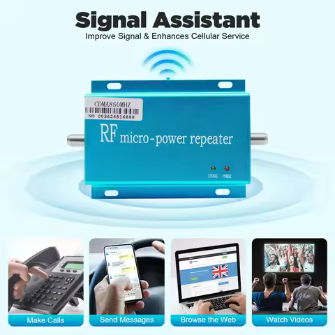 Cell Phone Signal Booster Kit Signal Amplifier 538.2-2152.8 Square Feet Wide Coverage Adaptability I