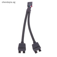 DUJIA 1Pc Computer Motherboard USB Extension Cable 9 Pin 1 Female To 2 Male Y Splitter Audio HD Extension Cable For PC DIY 15cm SG