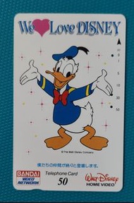 日本電話卡(唐老鴨Donald Duck。We love Disney)