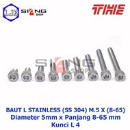 Bolt L M5 Stainless 304 THE A2-70