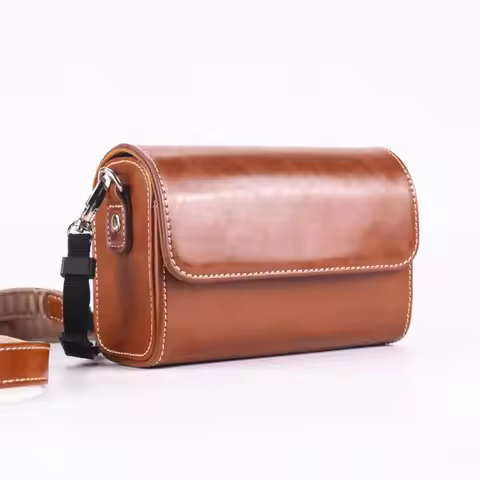 Retro Camera Leather Bag Case With Shoulder Belt for sony RX100 HX99 HX90 For Canon G5X2 G7X3 G7X2 G