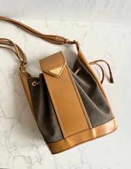 絕版古董包 Yves Saint Laurent YSL 編織水桶包 側背包 單肩包