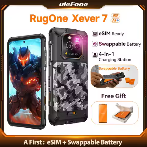 RugOne Xever 7 5G Rugged Phone Android 15 Smartphone 512GB ROM 12+12GB RAM 6.67" 120Hz AMOLED NFC 55