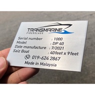 Aluminium plate with color paint (etching)