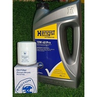 Hengst 10W-40 PRO SN/CF Engine Oil (4 Litres)(Continental Car Favourites) WITH OIL FILTER PROTON &amp; AIR FILTER