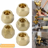 BENJMOORE9Q Flare Tube Fittings, 1/4" 3/8"1/2" Thicken Brass Flare Nut,  5/16" 1/8" 3/4" Air Conditi