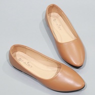 888-C1A รองเท้าส้นแบน หน้าแหลมหนัง pu