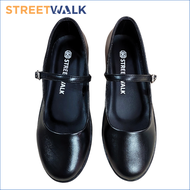 Streetwalk Footwear Marikina Made Black Shoes for Women School Shoes Girls with One Strap Round Toe 