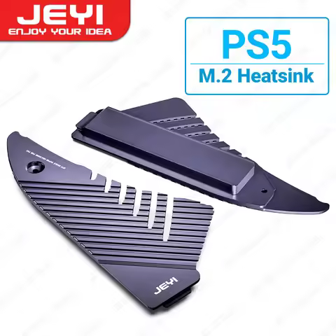 JEYI PS5 M.2 SSD Heatsink, Large Area Solid Aluminum Cooler Heat Dissipation Thermal Pads for Playst