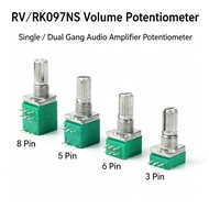 RK097 RV097 Rotary Potentiometer With Switch B5K B10K B20K B50K B100K Single Dual Gang Volume Contro