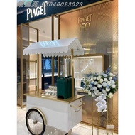 Wrought Iron Float Shopping Mall Coffee Cart Bread Milk Tea Face Sale Cart Mobile Exhibition Stall R