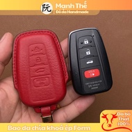 Leather car key case for Toyota (Camry 2019-2024, Cross 2022-2025) genuine Togo cowhide car key cove