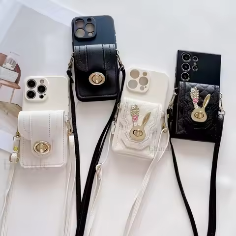 Wallet Card Slot Case for OPPO Find X9 X8 X5 Lite Reno 15 15F 14F 12 13F Realme 14 C65 Crossbody Str
