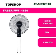 Khind /FABER 16 inch Wall Fan WF-1601 WF1602SE WF1602 WF1601 with 3 Speed WF-1602SE (3 Year Warranty