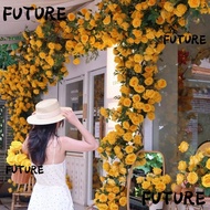 HL-FUTU Hanging Flowers Rattan, 1.7m 21 Heads 8 Colors Artificial Rose Vine, High Quality Plastic Si
