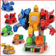 5 in 1 Boy Dinosaur Transformation Toy, Dinosaur Car Action Figure Transformation Dinosaur Robot Toy
