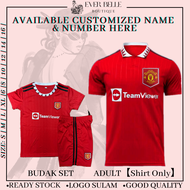 VG2 518/219 Unisex Logo Sulam Baju Kolar Jersey Manchester United Football Team Dewasa/Budak Set | Jersi Bola Sepak Malaysia Family Set( Hot Item 2023 )