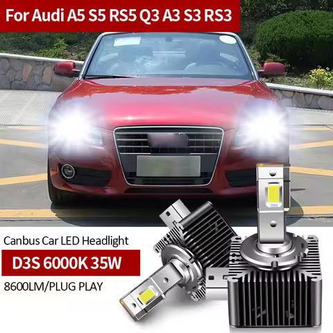 For Audi A5 S5 RS5 Q3 A3 S3 RS3 A7 S7 RS7 Q7 35W D3S Canbus Car LED Headlight Bulbs Replacement Orig