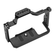 Andoer Camera Cage Aluminum Alloy Video Cage with Dual Cold Shoe Mounts Numerous 1/4 Inch Threads Re
