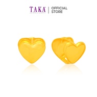 TAKA Jewellery 916 Gold Heart Earrings