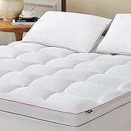HomeMate Queen Mattress Topper,1800TC Cooling Mattress Pad Cover for Deep Sleep, Extra Thick 3D Snow