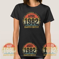 Born March 1982 Women T Shirt September November every month 1982 girls tops IXJN