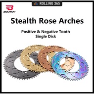 【Rolling 365】BOLANY Stealth Rose Arches CNC AL 54T/56T Chainring