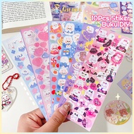 Qierra Diy Sticker Book 10Pcs DIY Sticker Book Diary Sticker Notebook Decorative