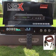 Vang cơ lai số Nex Acoustics FX90 LUXURY Tích hợp chống hú lọc xì. Đầy đủ cổng kết nối- Dàn đèn nháy