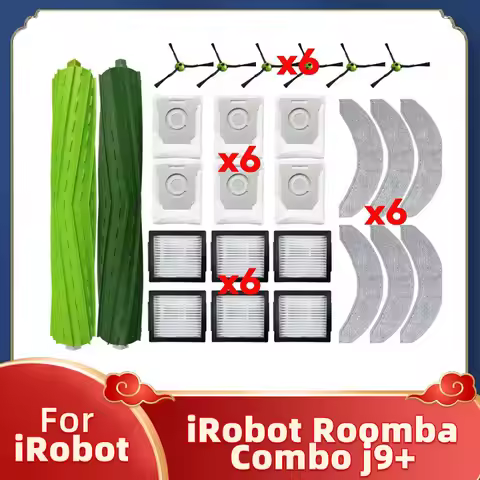 Fit For iRobot Roomba Combo J9+ j7+ Robot Vacuum Cleaner Spare Parts Main Side Brush Hepa Filter Mop