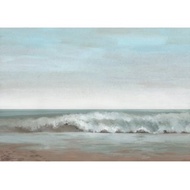 Neutral Coastal Landscape ORIGINAL Oil Painting in Cardboard Minimalist Seascape