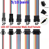 5/10 pairs 2Pin 3Pin 4Pin 5Pin 6Pin Led JST Connector Male/Female Wire Connector Led Strip Plug Conn
