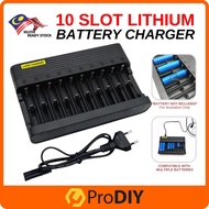 10 Slot Charger Rechargeable Battery Lithium Battery Charger Li on Battery 18650 Battery 18650 Rechargeable Battery