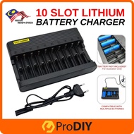 10 Slot Charger Rechargeable Battery Lithium Battery Charger Li on Battery 18650 Battery 18650 Recha
