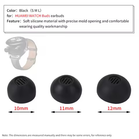 6Pcs Silicone Ear Tips for HUAWEI Watch Buds Earbuds Eartips Two in one Earphone Tips headphones Ear