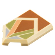 LEGO Parts 22385 Tile, Modified 2 x 3 Pentagonal Various Decorated Pattern