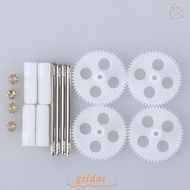 GILDAI Gearsets Motor Gear, White Plastic&Copper RC Quadcopter Drone Spare Parts,  Durable Aircraft 