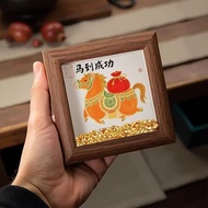 Photo Frame photo Frame 2026 Chinese New Year Year of the Horse Wooden photo Frame 13cm Ornaments Ho