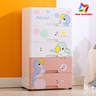 Drawer Style 5 Layer Plastic Drawer 45cm Carton Cute Cabinet Storage Storage Cabinet Drawer Cabinet