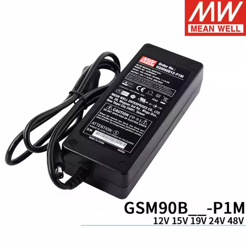 MEAN WELL 90W AC-DC Reliable Green Medical Adaptor GSM90A12-P1M GSM90A15-P1M GSM90A19-P1M GSM90A24-P