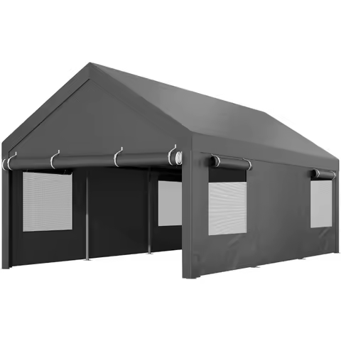 10x20ft Heavy Duty Outdoor Portable Garage Ventilated Canopy carports/Pool Canopy/Portable Outdoor T