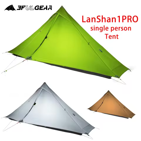 3F UL GEAR LanShan1 Pro Ultralight Hiking Tent 20D Double Layer Silicone Outdoor Waterproof Windproo
