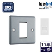 BRITISH GENERAL - EMRJ11W + MC5EMS1 電話線系統組件 (RJ11水晶頭用) White/ Silver Gray Metal 白/ 銀灰金屬