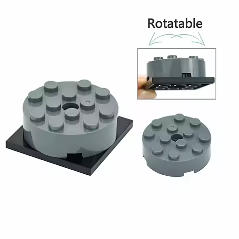 DIY Building Blocks 60474 Plate Round 4x4 With Pin Hole Parts MOC Compatible 87081 61485 Educational